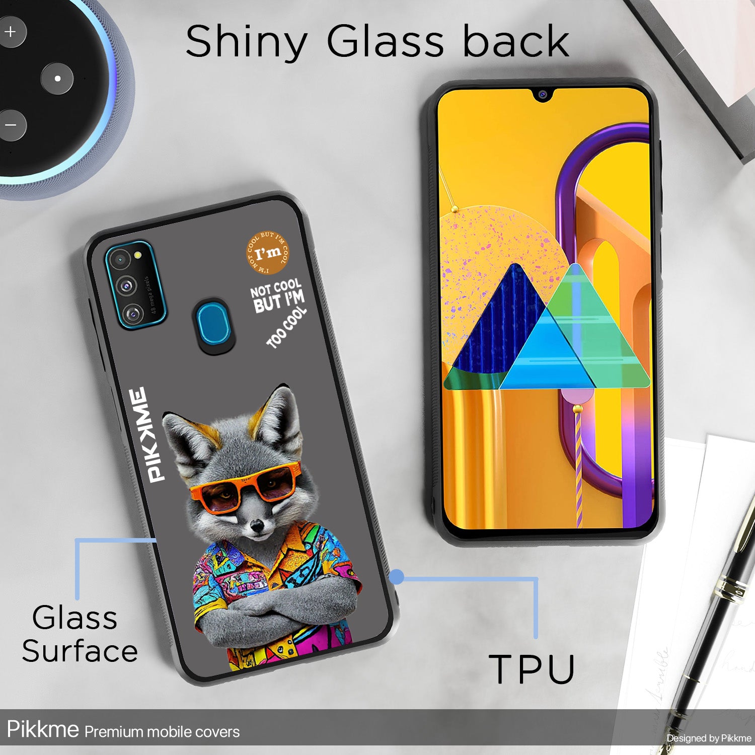 Pikkme Grey Wolf Swag  Samsung Galaxy M30s Nim2 Back Cover (Design 01)