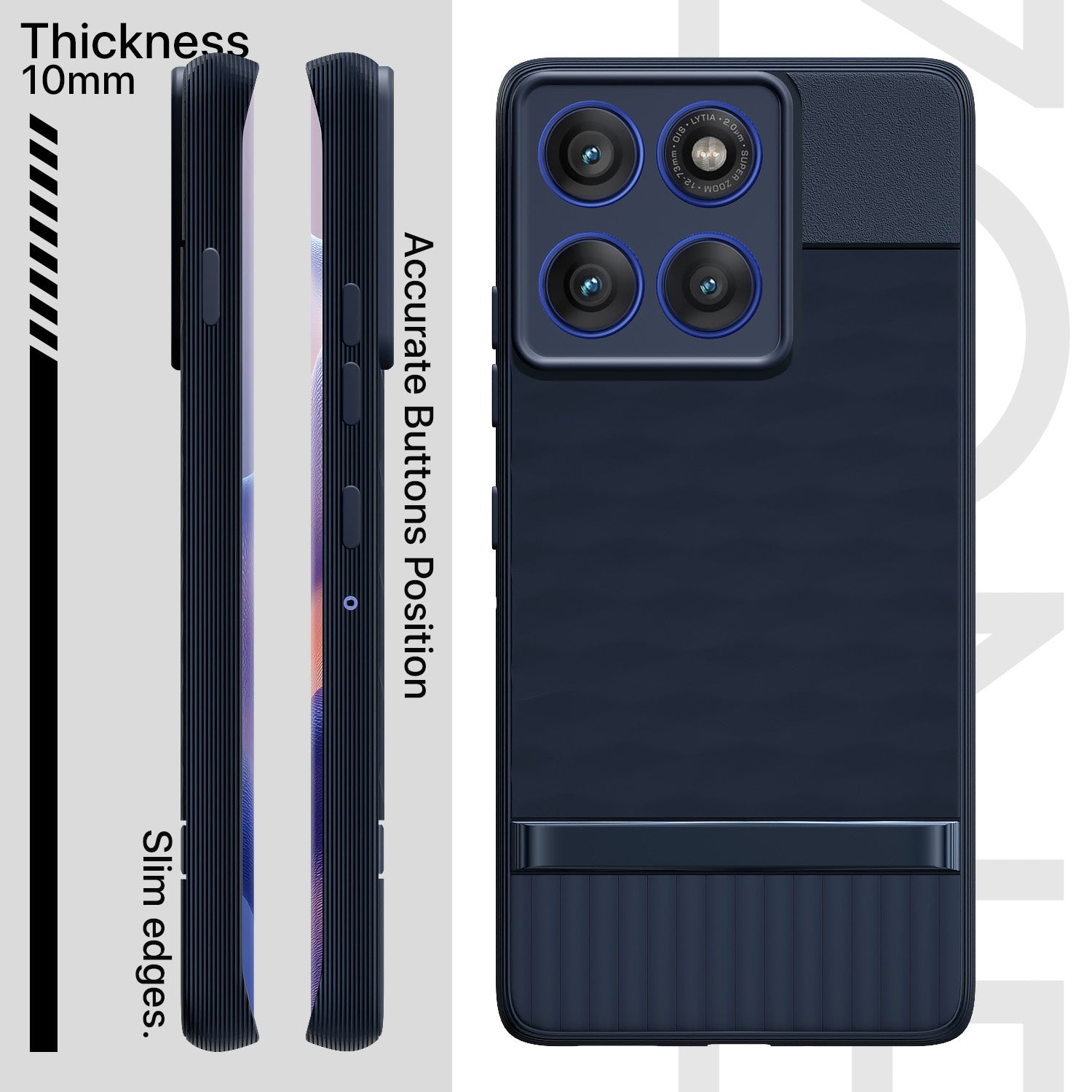 Pikkme Motorola Moto Edge 60 Pro 5G Gencase Back cover (Blue)