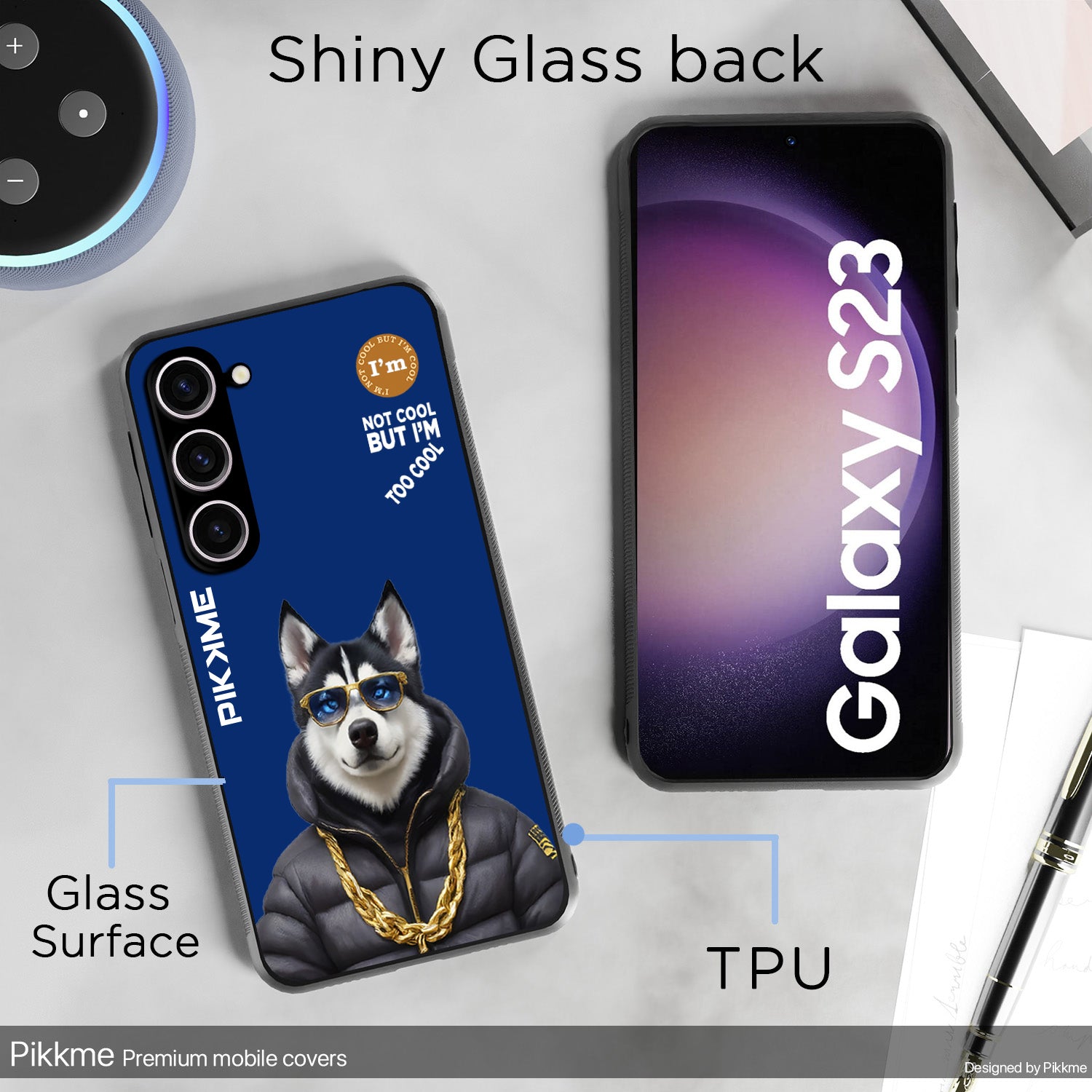 Pikkme Blue Dog Swag  Samsung Galaxy S23 5G NIm2 Back Cover (Design 08)