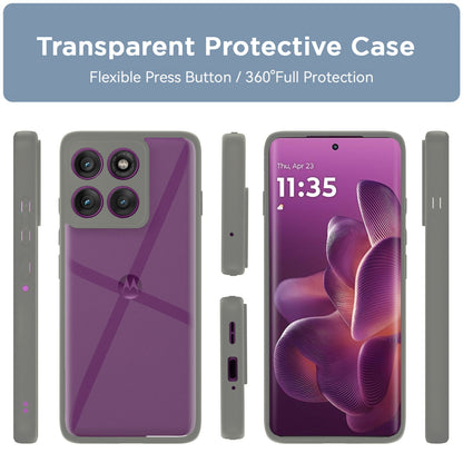 Pikkme Motorola Moto Edge 60 Pro 5G Eagle 2 Shockproof Sleek Hybrid Armor Back Cover (Grey)