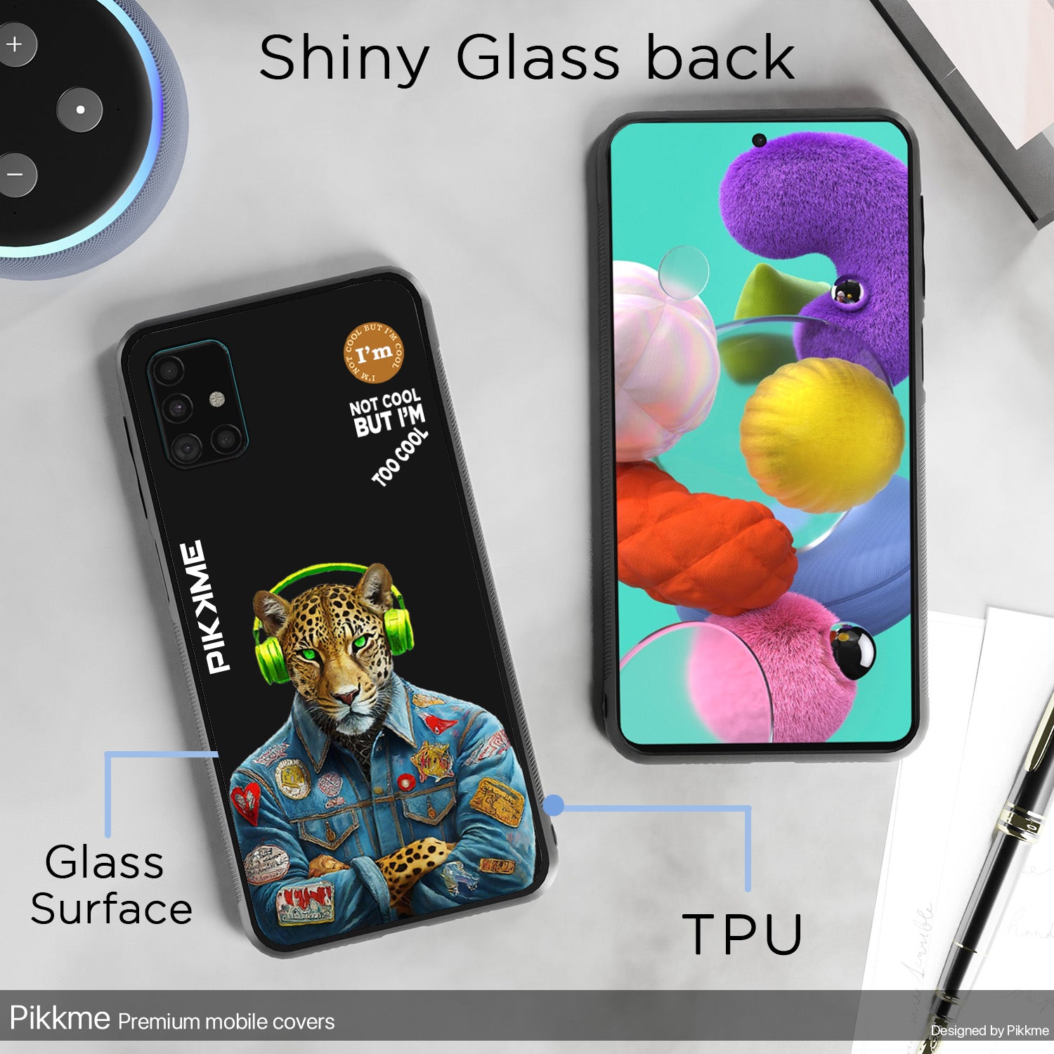 Pikkme Stylish Black Leopard Swag Samsung Galaxy A51 Back Cover (Design 03)