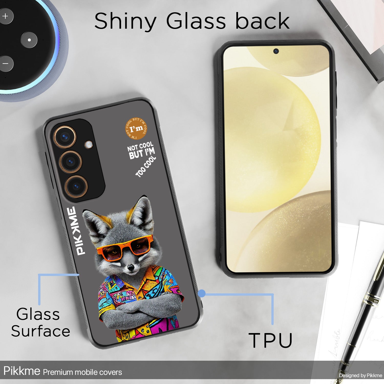 Pikkme Grey Wolf Swag  Samsung Galaxy S24 5G NIm2 Back Cover (Design 01)
