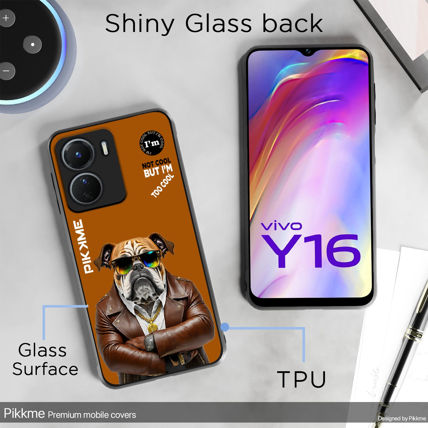Pikkme Brown Dog Swag  Vivo Y16 Nim2 Back Cover (Design 10)