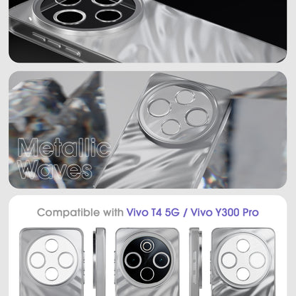 Pikkme Vivo Y300 Pro 5G Swirl Design Silver Forest Back Cover  (Silver)