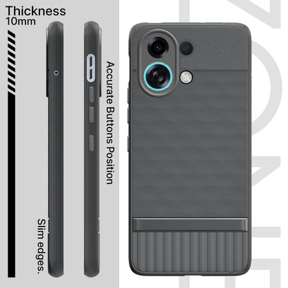 Pikkme Oppo K13 Turbo 5G Shockproof Soft Flexible Gencase Back cover (Grey)