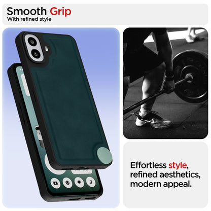 Pikkme CMF by Nothing Phone 1 Premium Super Soft-Touch Leatherback Case (Green)