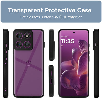 Pikkme Motorola Moto Edge 60 Pro 5G Eagle 2 Shockproof Sleek Hybrid Armor Back Cover (Black)