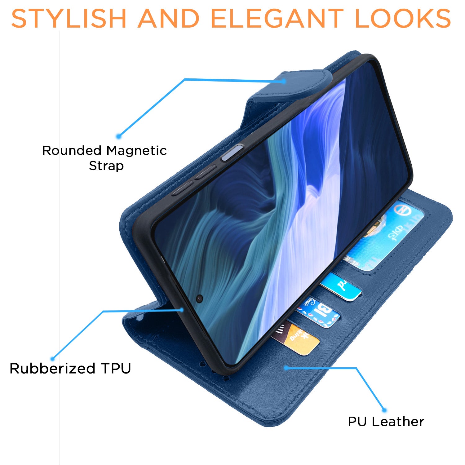 Pikkme Infinix Note 10 Vintage Flip Cover (Blue)