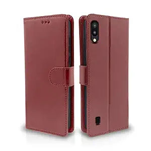 Pikkme Samsung Galaxy M10 flip1 brown Flip Cover