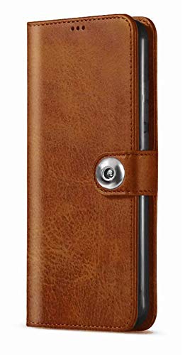 Pikkme Samsung A50/A50s/A30s Button brown wallet flip cover