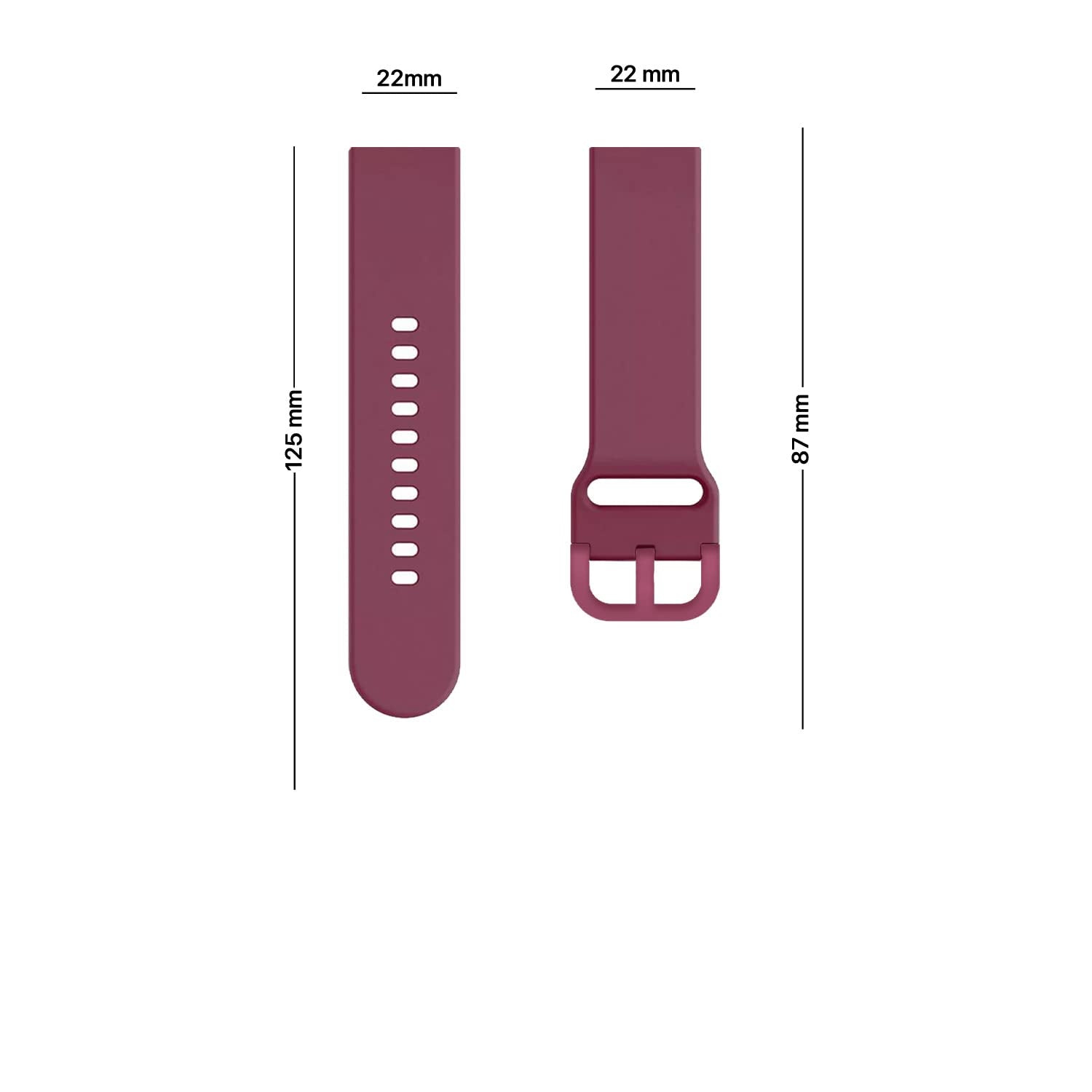 Pikkme Silicone Watch Strap Compatible (Purple) – photo 6