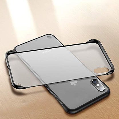 Black Frameless mobile cover for iPhone XS Max – Pikkme