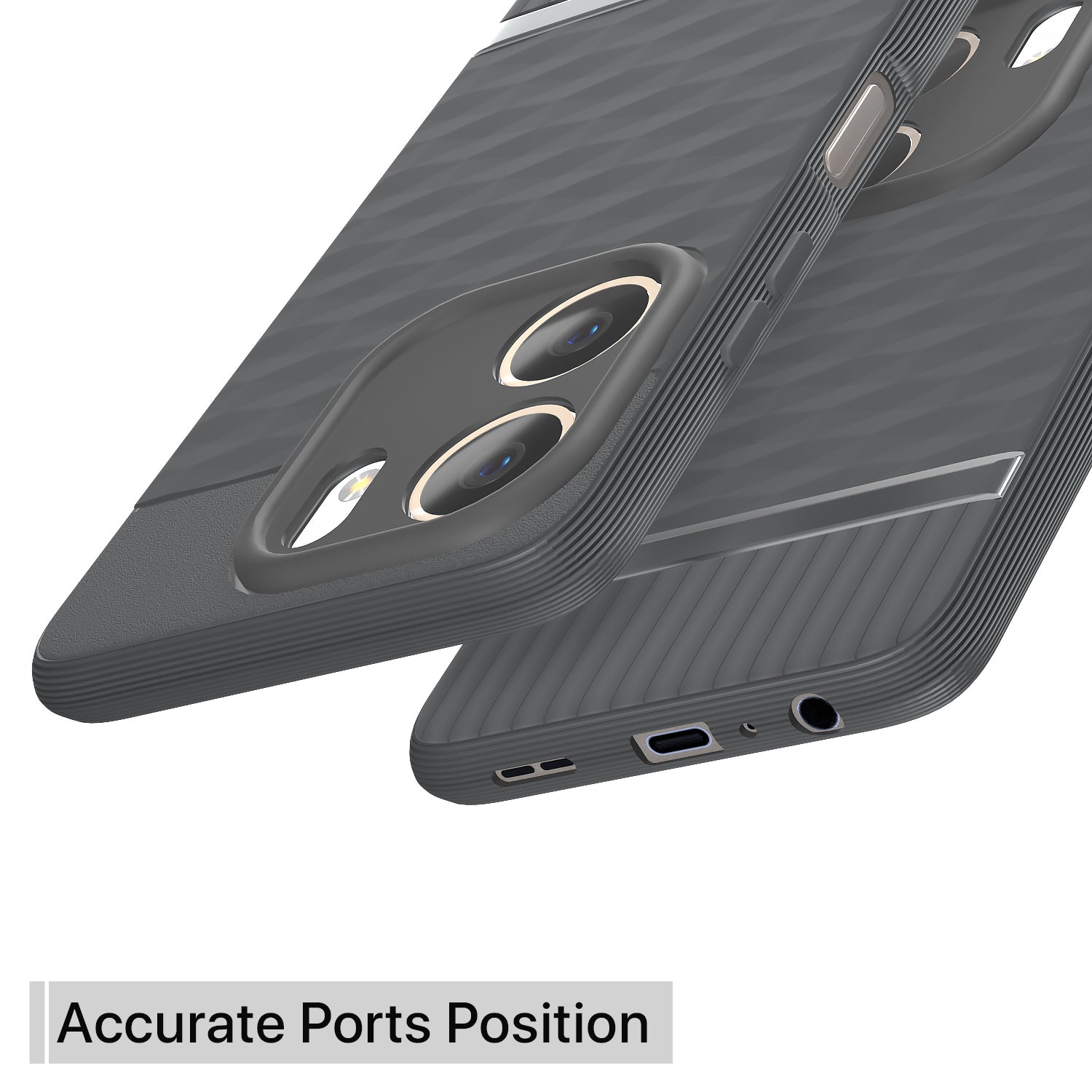 Pikkme Oppo A5x Shockproof Soft Flexible Gencase Back Cover (Grey)