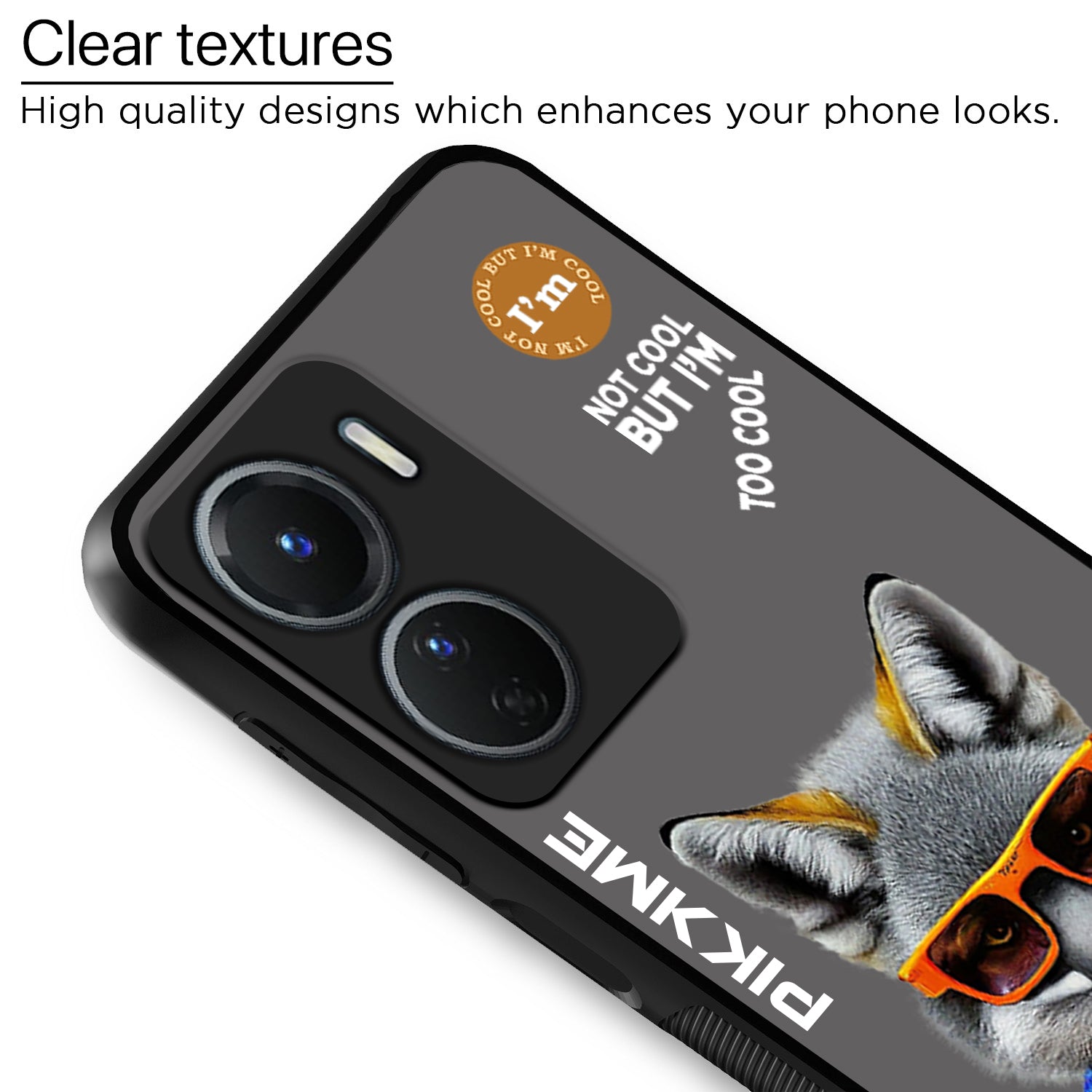 Pikkme Grey Wolf Swag  Vivo Y16 Nim2 Back Cover (Design 01)