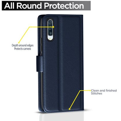 Pikkme Samsung Galaxy A50 / A30s / A50s Button Flip Cover (Blue)