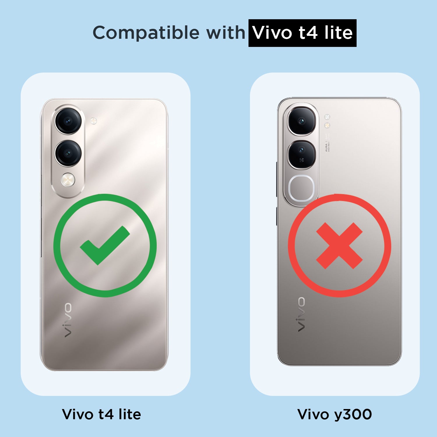 Pikkme Vivo T4 lite 5G / IQOO Z10 lite 5G / Vivo Y04 4G / Vivo Y19 5G PC + TPU Crystal Clear Transparent Back Cover (Transparent)
