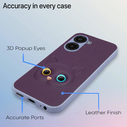 Pikkme Realme 10 4G Kitty Back Cover (Purple)