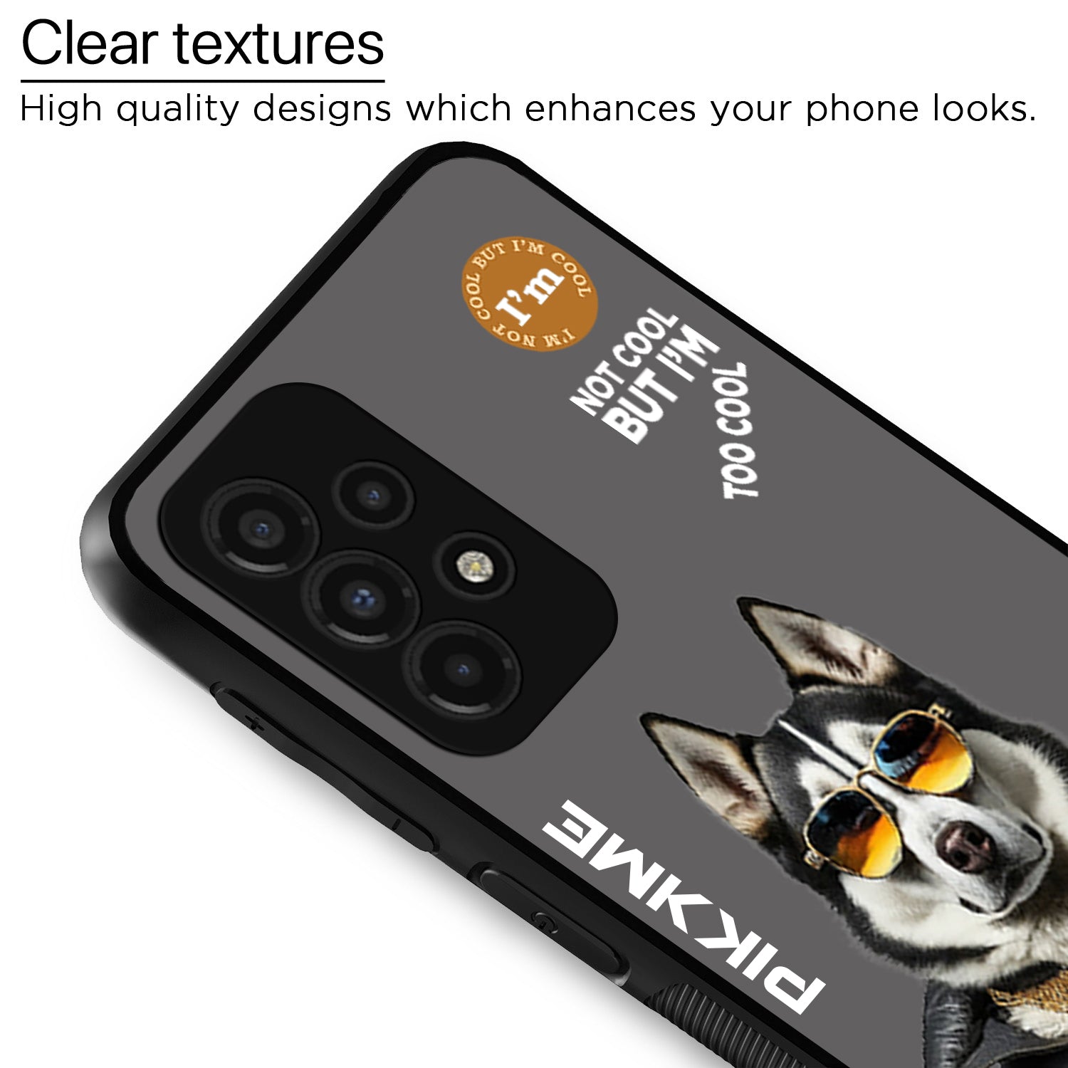 Pikkme Stylish Grey Dog Swag Samsung Galaxy A52S 5G Back Cover (Design 02)