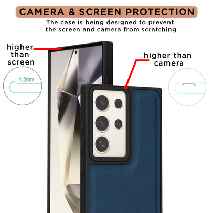 Pikkme Samsung Galaxy S24 Ultra 5G Premium Leatherback Case (Blue)