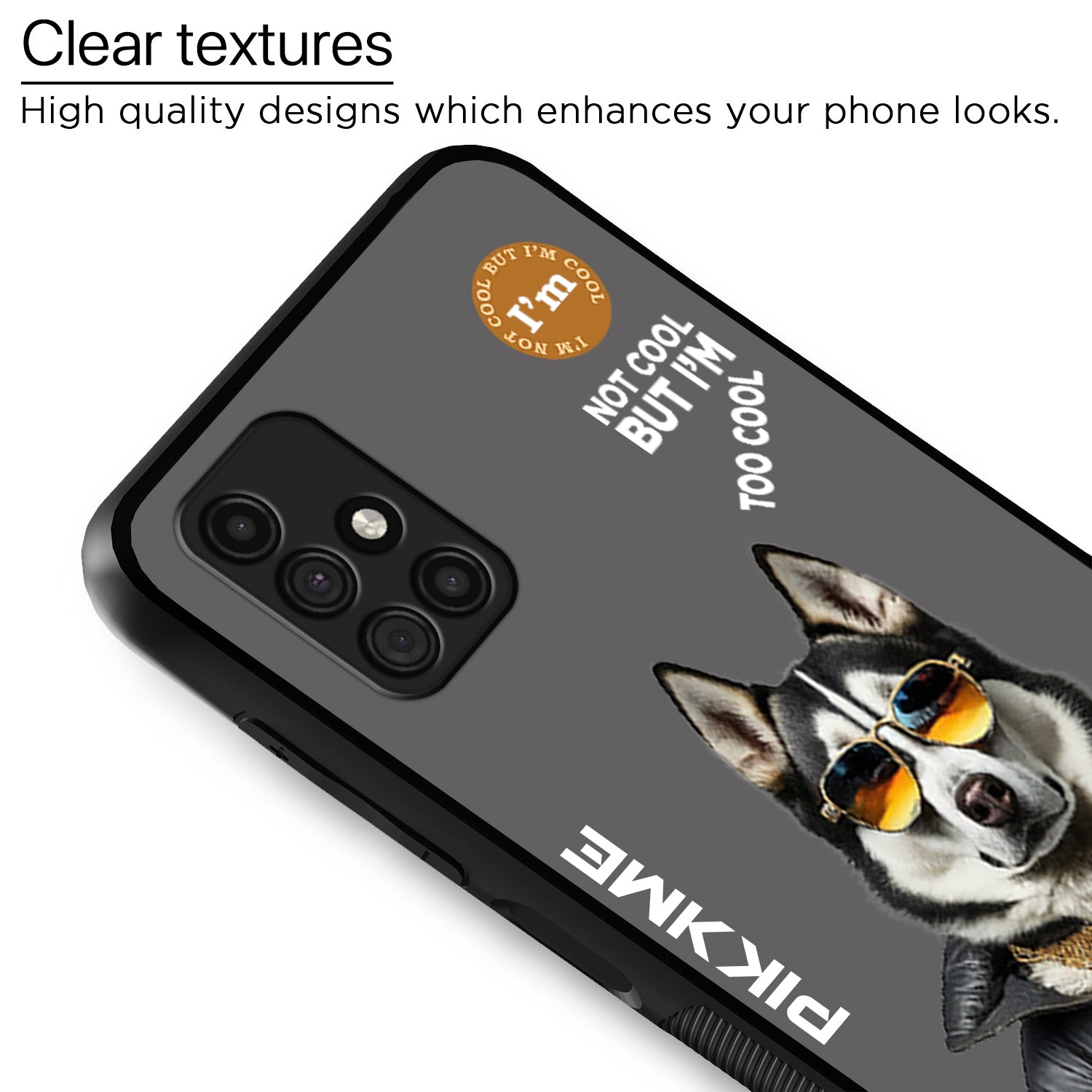 Pikkme Grey Dog Swag  Samsung Galaxy M31s Nim2 Back Cover (Design 02)
