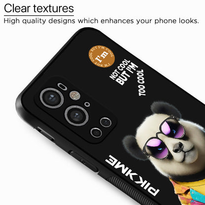 Pikkme Back Cover Pc Tpu + Printed Cool Funky Stylish Black Panda Swag Raised Edges Camera Protection |Bumper Case For OnePlus 9 Pro (Design 05)