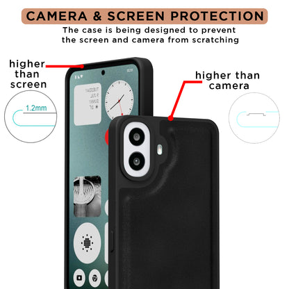 Pikkme CMF by Nothing Phone 1 Premium Super Soft-Touch Leatherback Case (Black)
