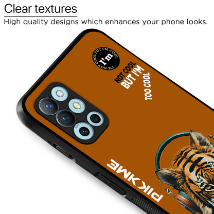 Pikkme Back Cover Pc Tpu + Printed Cool Funky Stylish Brown Tiger Swag Raised Edges Camera Protection |Bumper Case For OnePlus 9R (Design 09)