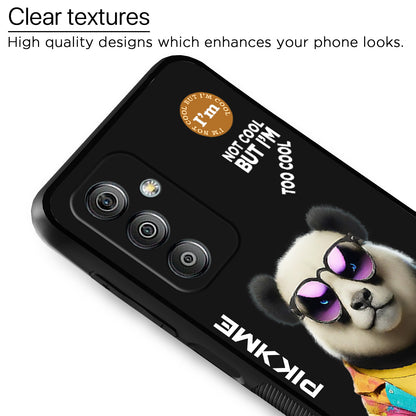 Pikkme Back Cover Pc Tpu + Printed Cool Funky Stylish Black Panda Swag Raised Edges Camera Protection |Bumper Case For Samsung Galaxy M13 (Design 05)