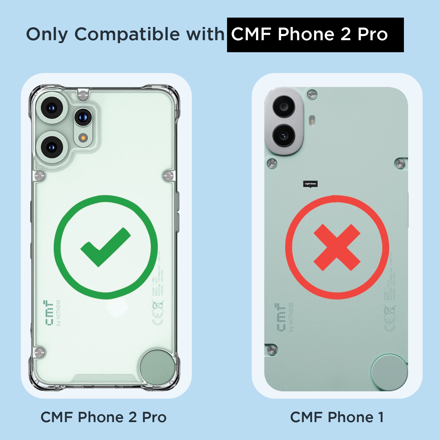 Pikkme CMF by Nothing Phone 2 Pro 5G PC + TPU Crystal Clear Transparent Back Cover (Transparent)