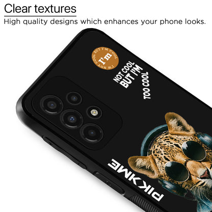 Pikkme Back Cover Pc Tpu + Printed Cool Funky Stylish Black Leopard Swag Raised Edges Camera Protection |Bumper Case For Samsung Galaxy A33 5G (Design 04)