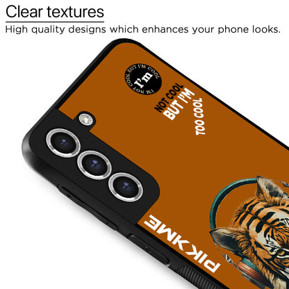 Pikkme Back Cover Pc Tpu + Printed Cool Funky Stylish Brown Tiger Swag Raised Edges Camera Protection |Bumper Case For Samsung Galaxy S20 Fe (Design 09)