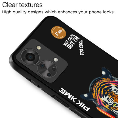 Pikkme Back Cover Pc Tpu + Printed Cool Funky Stylish Black Tiger Swag Raised Edges Camera Protection |Bumper Case For OnePlus Nord 2T 5G (Design 06)