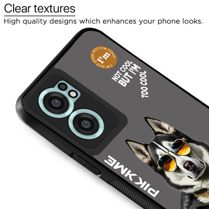 Pikkme Back Cover Pc Tpu + Printed Cool Funky Stylish Grey Dog Swag Raised Edges Camera Protection |Bumper Case For OnePlus Nord Ce 2 5G (Design 02)