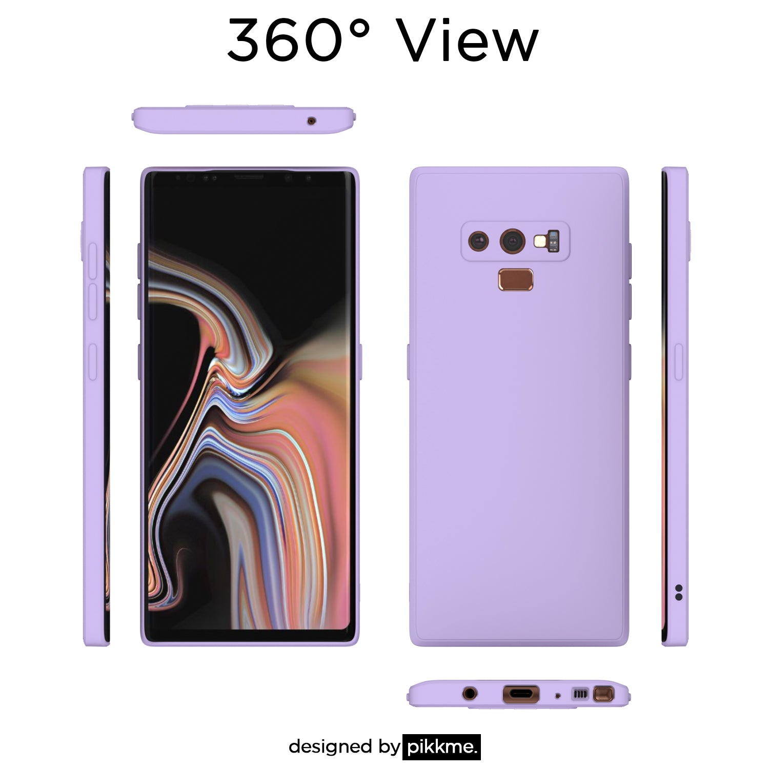 Pikkme Samsung Galaxy Note 9 Soft Matte Silicone Shockproof Case | Purple