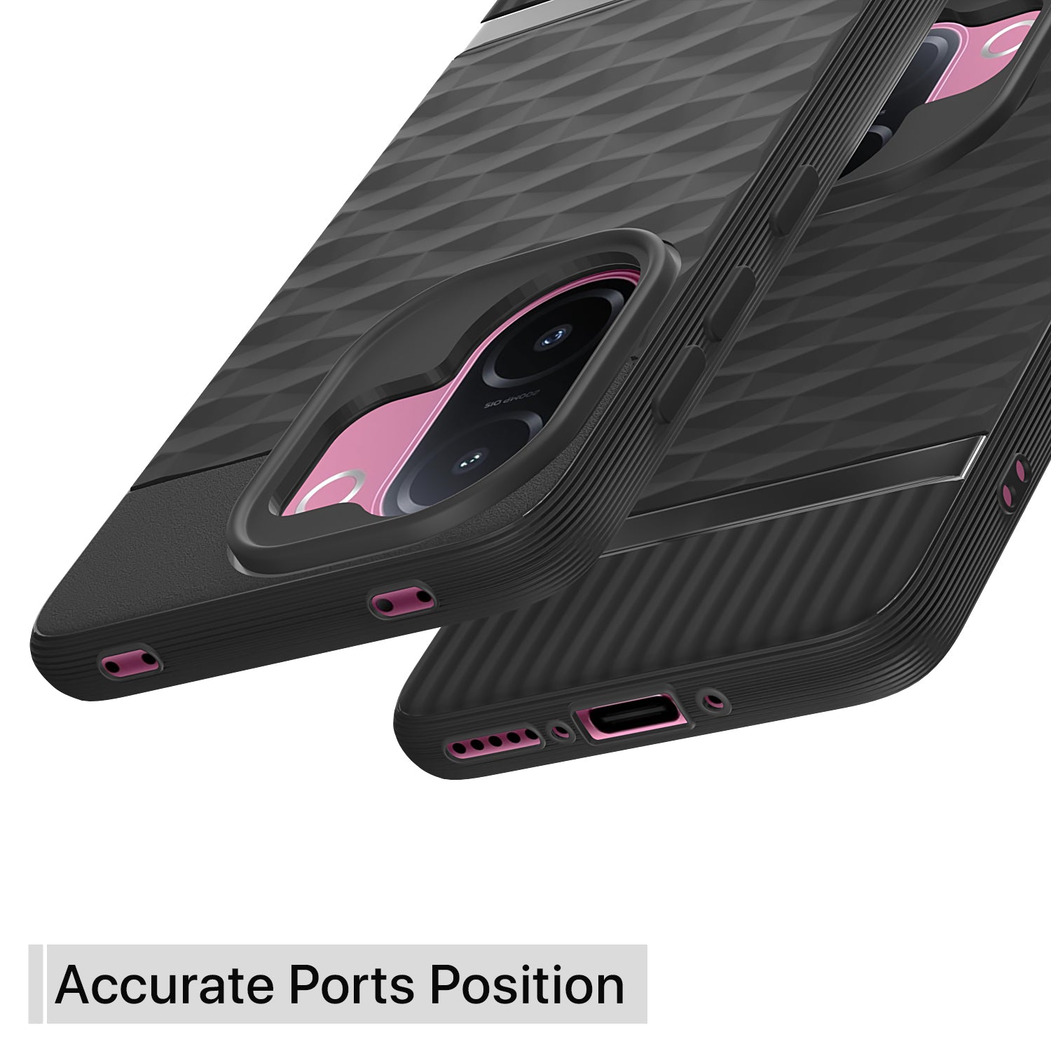 Pikkme Vivo V60e 5G Shockproof Soft Flexible Gencase Back cover (Black)