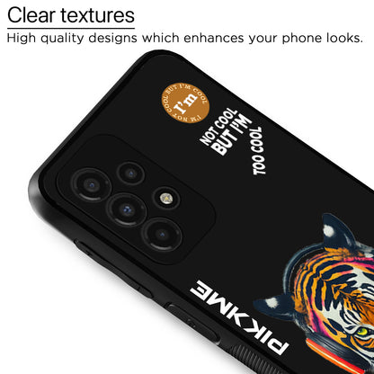 Pikkme Back Cover Pc Tpu + Printed Cool Funky Stylish Black Tiger Swag Raised Edges Camera Protection |Bumper Case For Samsung Galaxy A73 5G (Design 06)