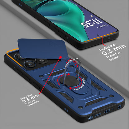 Pikkme Motorola Moto edge 60 Stylus 5G D10 Tough Armor Back Cover (Blue)