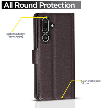Pikkme Samsung Galaxy M36 5G Vintage Flip Cover (Coffee)