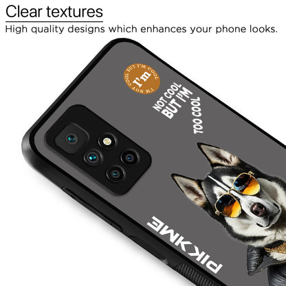 Pikkme Back Cover Pc Tpu + Printed Cool Funky Stylish Grey Dog Swag Raised Edges Camera Protection |Bumper Case For Redmi 10 Prime (Design 02)