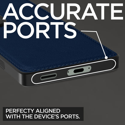 Pikkme Vivo V40e / iQOO Z9s 5G Leather Back Case | Blue