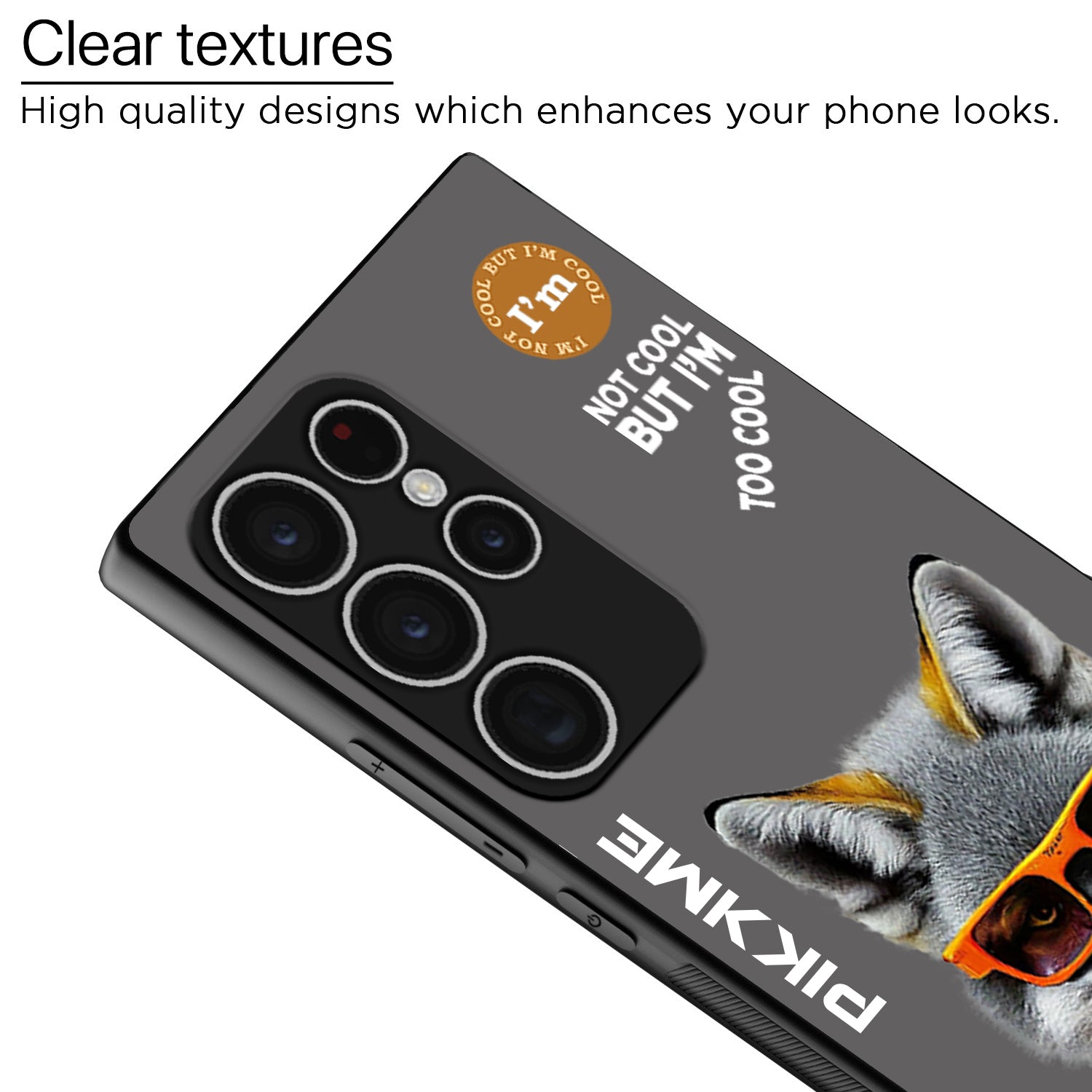 Pikkme Grey Wolf Swag  Samsung Galaxy S24 Ultra 5G NIm2 Back Cover (Design 01)