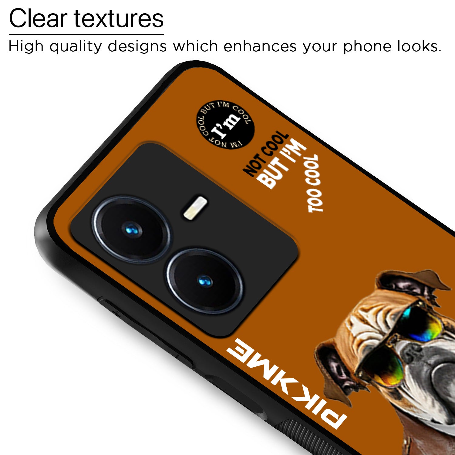 Pikkme Brown Dog Swag  Vivo Y22 Nim2 Back Cover (Design 10)