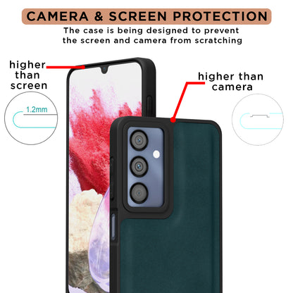 Pikkme Samsung Galaxy M34 5G Premium Leatherback Case (Green)