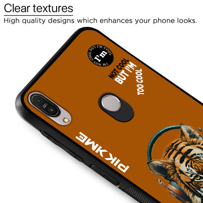 Pikkme Back Cover Pc Tpu + Printed Cool Funky Stylish Brown Tiger Swag Raised Edges Camera Protection |Bumper Case For Asus Max Pro M1 (Design 09)