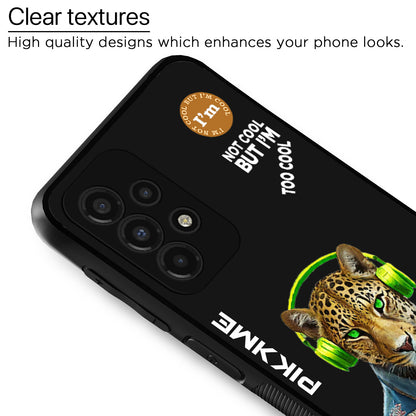 Pikkme Back Cover Pc Tpu + Printed Cool Funky Stylish Black Leopard Swag Raised Edges Camera Protection |Bumper Case For Samsung Galaxy A33 5G (Design 03)