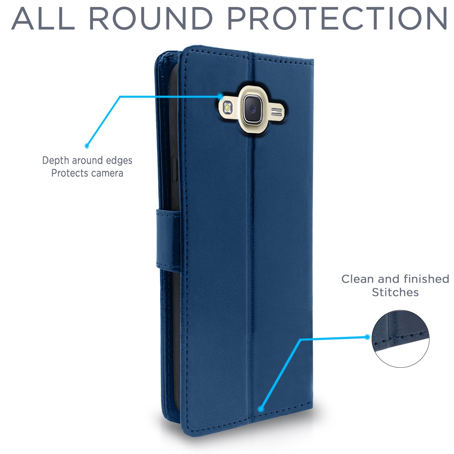 Pikkme Samsung Galaxy M32 5G / A32 5G Flip Cover(Blue)