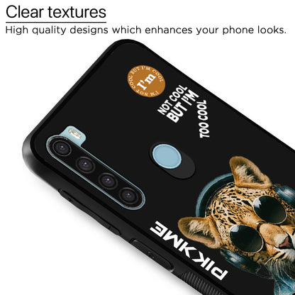 Pikkme Back Cover Pc Tpu + Printed Cool Funky Stylish Black Leopard Swag Raised Edges Camera Protection |Bumper Case For Redmi Note 8 (Design 04)