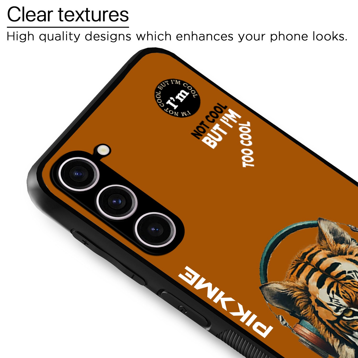 Pikkme Brown Tiger Swag  Samsung Galaxy S23 5G NIm2 Back Cover (Design 09)