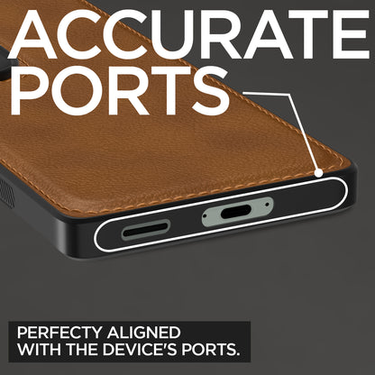 Pikkme Vivo V40e / iQOO Z9s 5G Leather Back Case | Brown