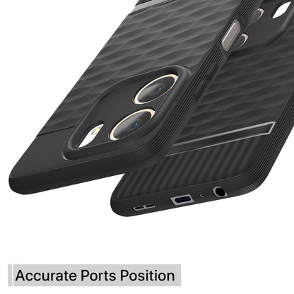 Pikkme Oppo A5x Shockproof Soft Flexible Gencase Back Cover (Black)
